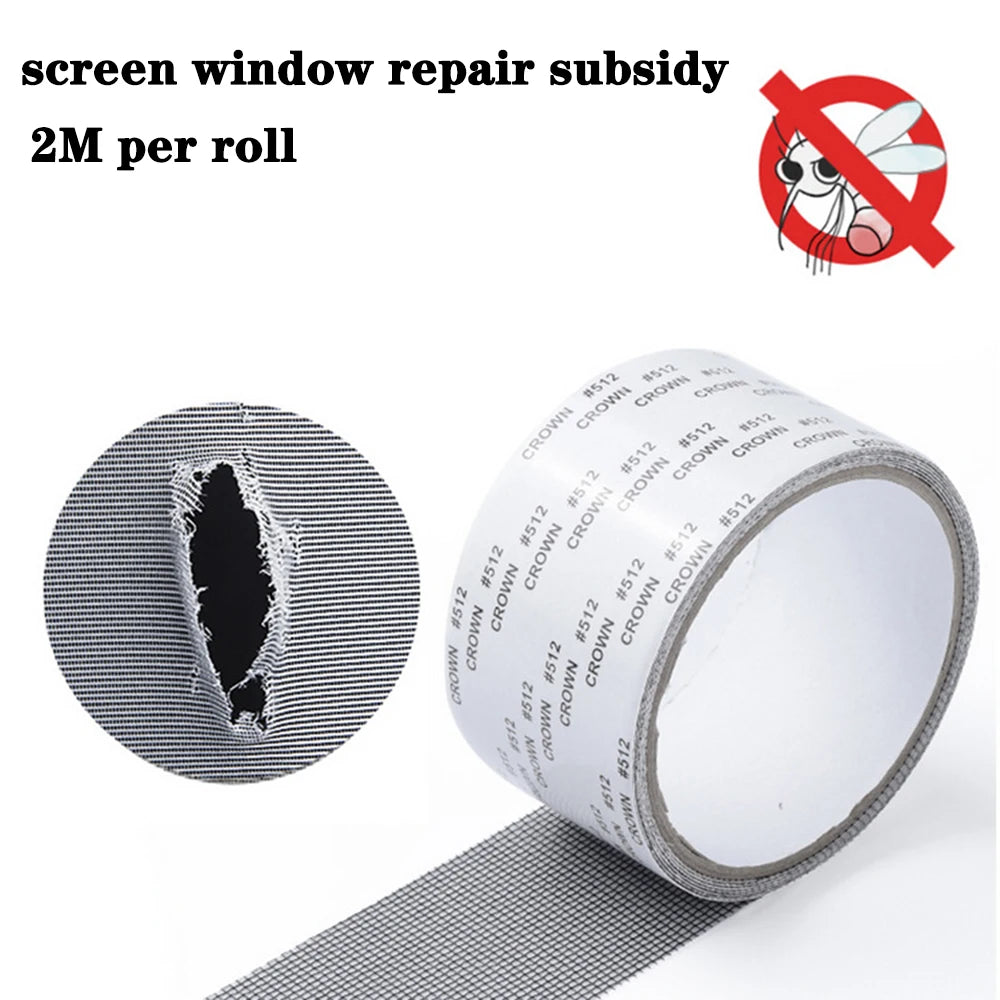 Window Screen Repair Tape - Waterproof Self-Adhesive Mesh Patch | Keep Insects & Mosquitoes Out