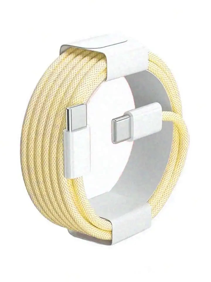 Fast Charging USB-C to USB-C Nylon Braided Cable for iPhone 17/16/15 – 3.3ft / 6.6ft / 10ft Durable Data Cord, PD Compatible