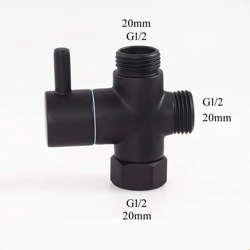 3-Way Brass G3/4 G1/2 Shower Diverter Valve, Bathroom Accessories