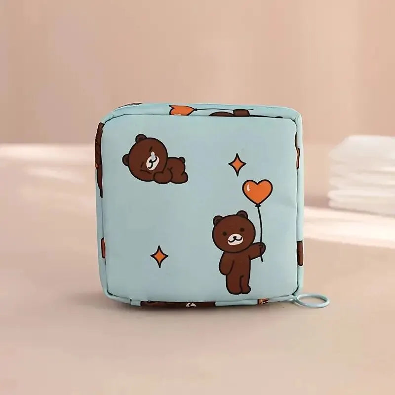 Portable Waterproof Feminine Hygiene Travel Pouch – Discreet Sanitary Pad & Tampon Organizer