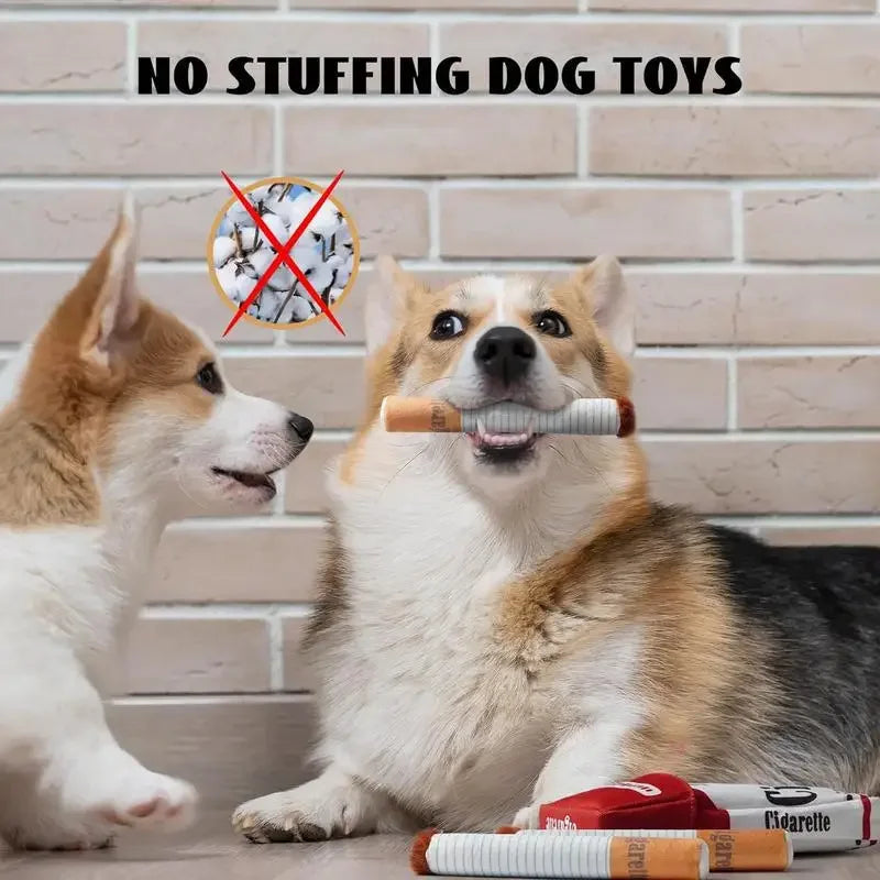 CloudRest™ Funny Interactive Plush Cigarette Dog Toy