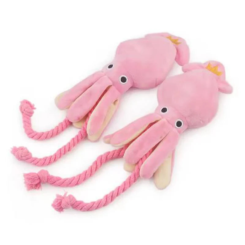 CloudRest™ Squeaky Octopus Rope Toy For Dogs & Cats