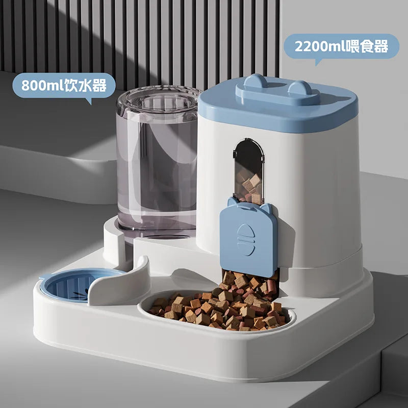 Automatic Gravity Pet Feeder & Water Dispenser Set for Cats & Small Dogs