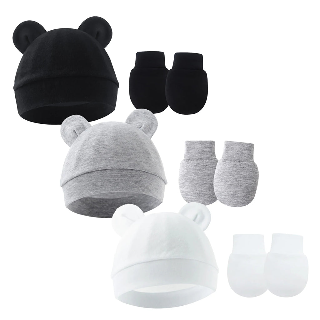 Cute Bear Ears Baby Beanie Hat – Soft Cotton Infant Cap 0-12 Months