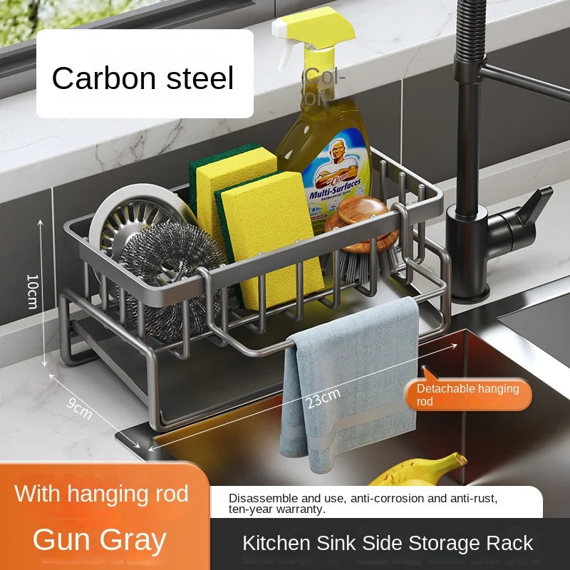 Kitchen Sink Caddy – Sponge Holder & Drain Rack