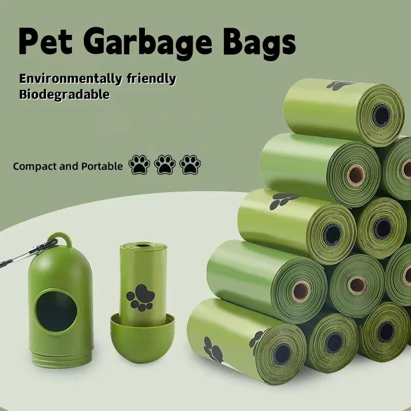 Premium Biodegradable Dog Waste Bags with Portable Dispenser – Thick, Leak-Proof Eco-Friendly Pet Poop Pickup Bags for Daily Walks, Travel & Outdoor Use