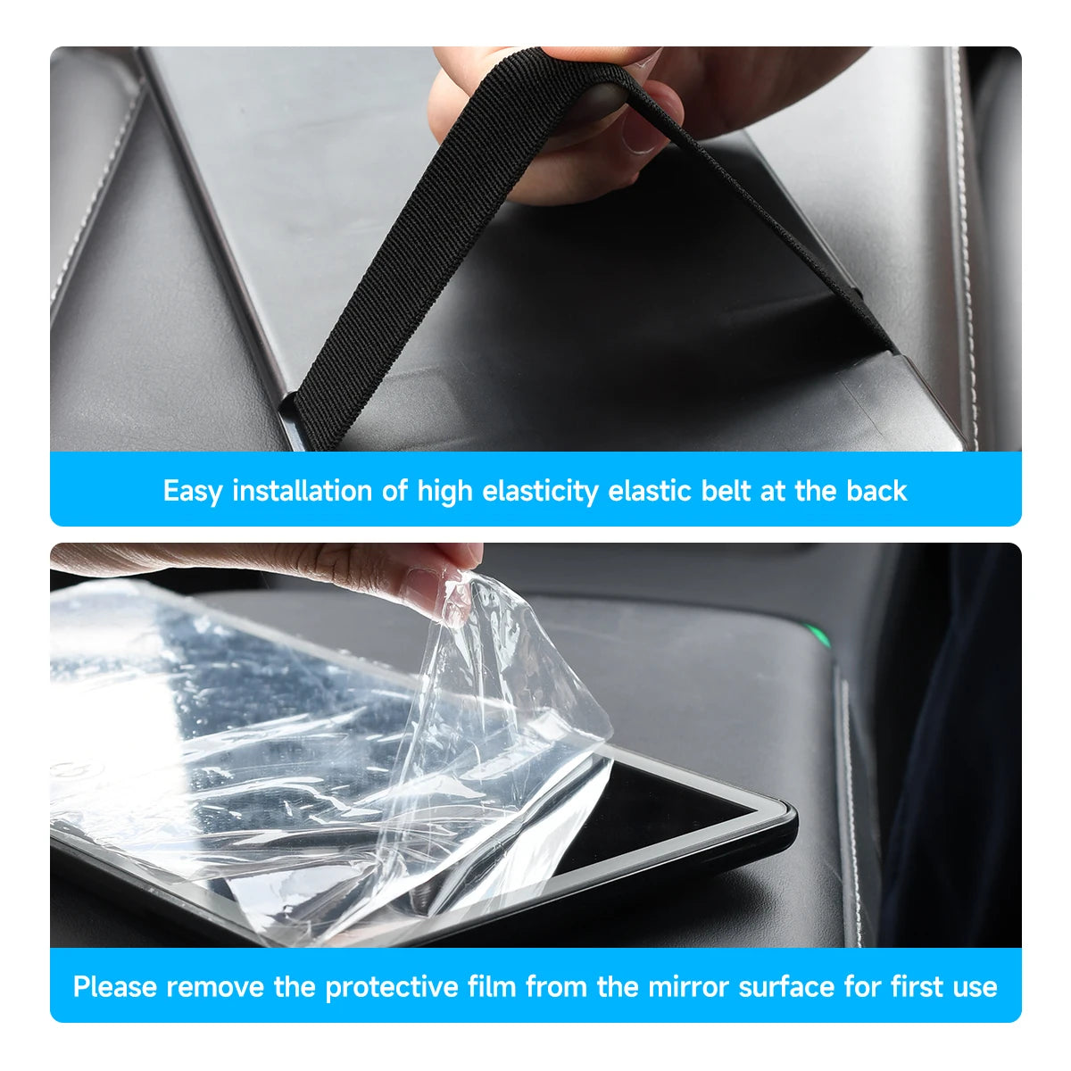 LED Car Makeup Mirror – Sunshade Hanging Vanity Mirror with Touch Dimmable Lights, USB Rechargeable, Ultra-Thin Portable HD Mirror for Travel & Daily Use