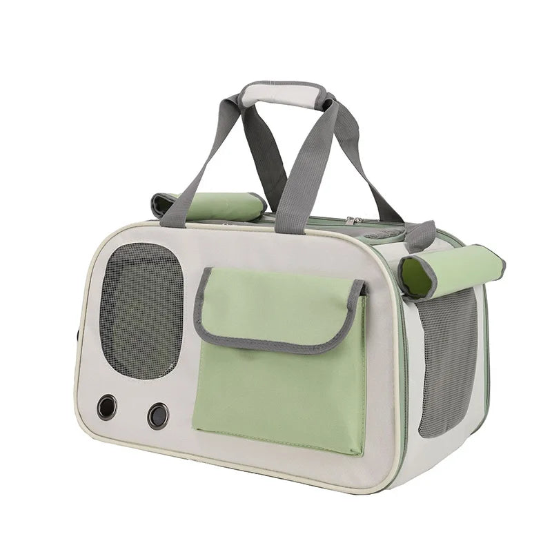 Designer Pet Travel Carrier with Shoulder Strap – Portable Bag for Small Dogs & Cats