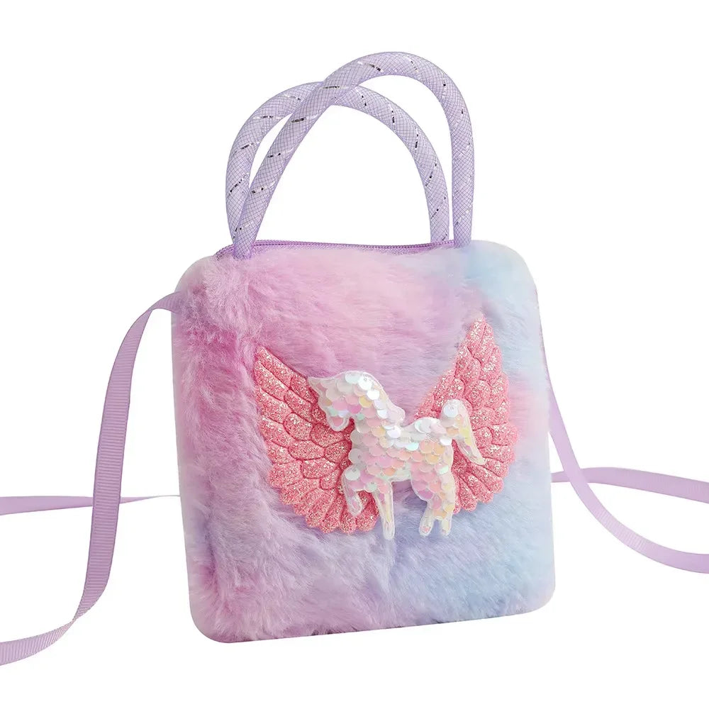 Unicorn Crossbody Bag for Girls - Kids Shoulder Purse Handbag