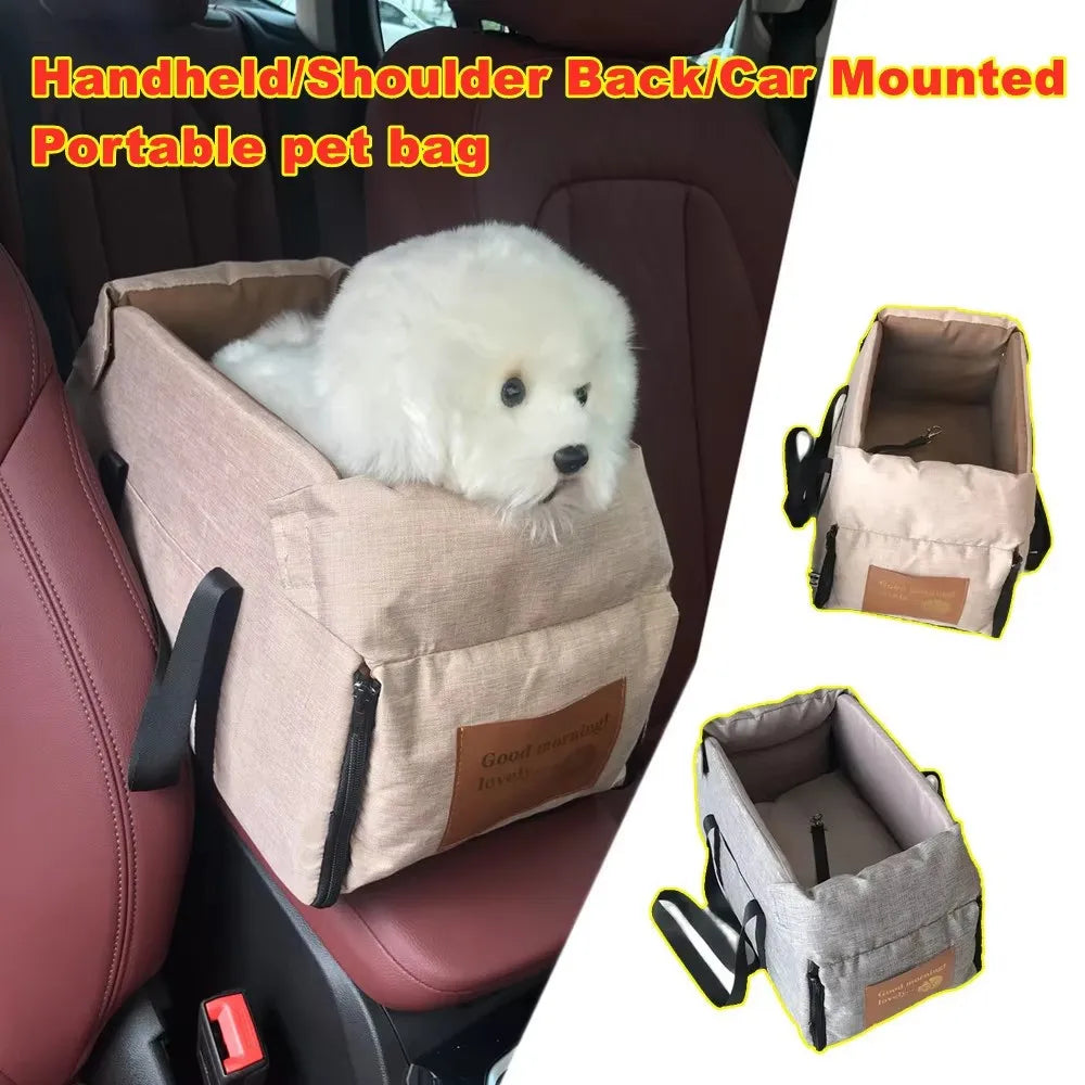 Luxury 2-in-1 Pet Car Seat & Travel Carrier – Portable Booster Seat for Small Dogs & Cats