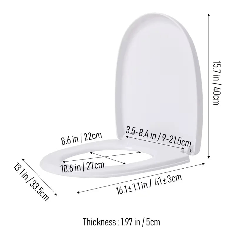 Luxury Soft-Close Quick Release Toilet Seat – Easy Install White Bathroom Seat
