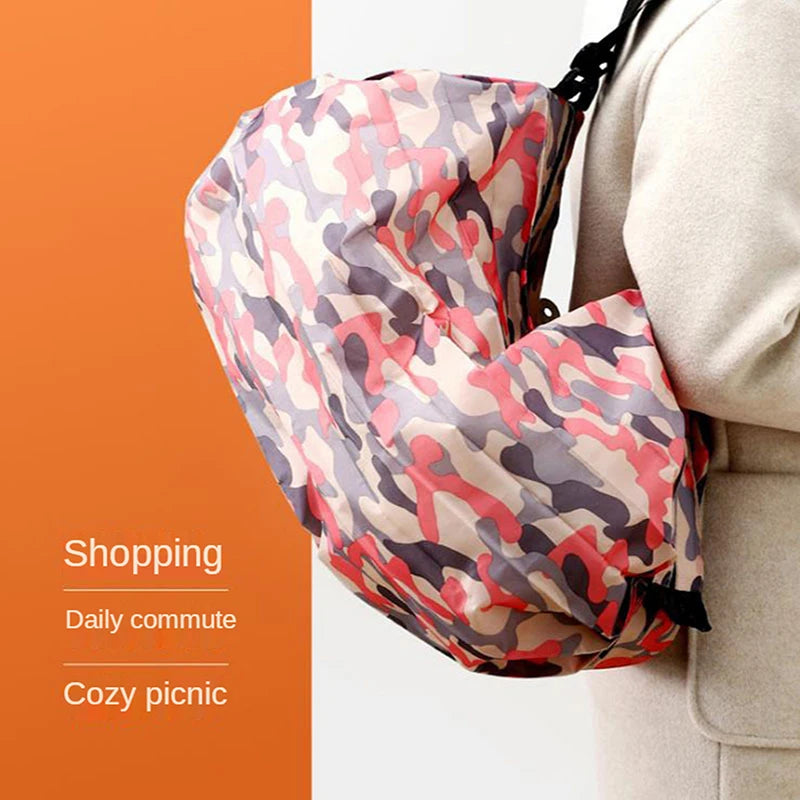 Foldable Large Travel Storage Tote Handbag with Handle
