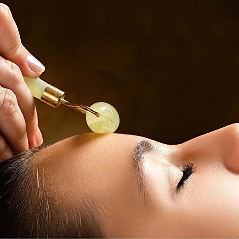 Natural Jade Roller & Gua Sha Scraping Board Set – Facial Massage Tool for Anti-Aging, Lymphatic Drainage & Skin Firming