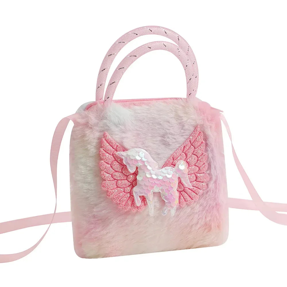 Unicorn Crossbody Bag for Girls - Kids Shoulder Purse Handbag