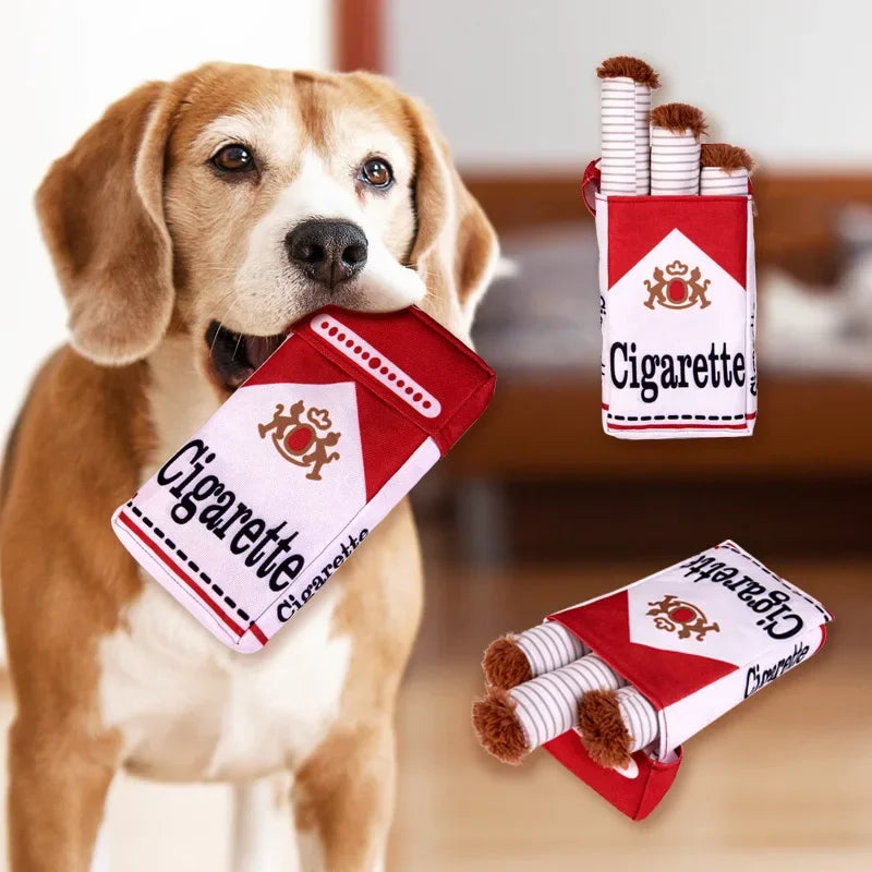 CloudRest™ Funny Interactive Plush Cigarette Dog Toy