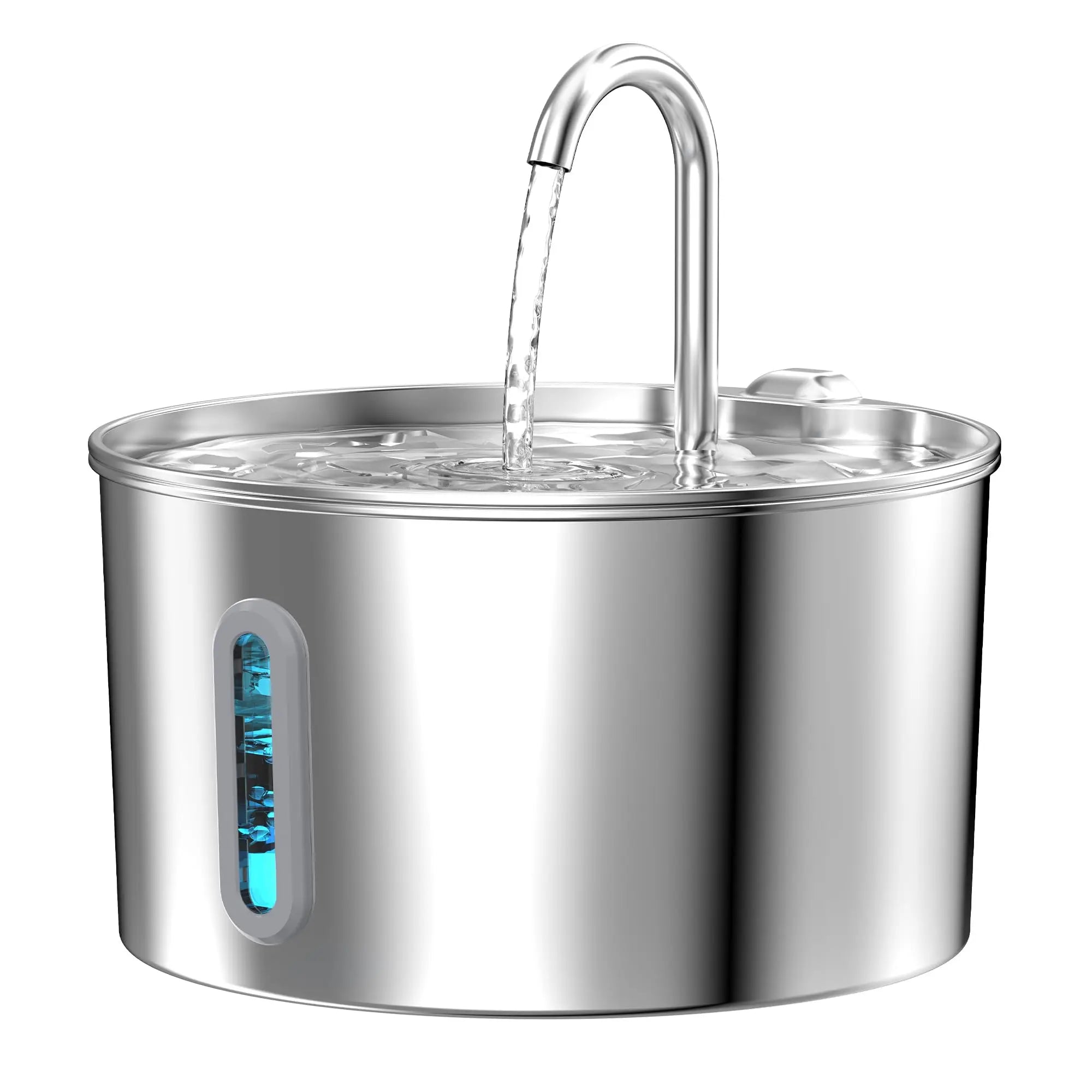 HydroFlow™ Stainless Steel Pet Water Fountain – 2.2L Automatic Water Dispenser