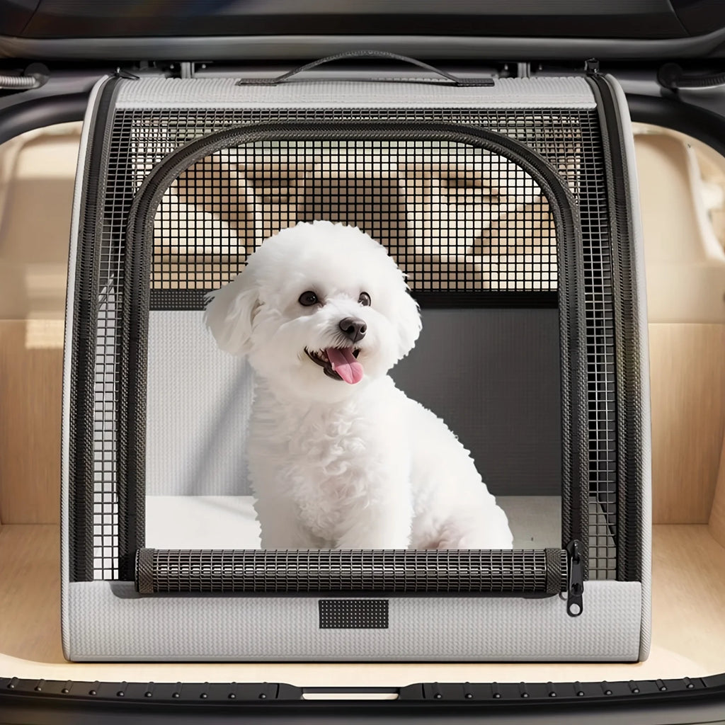 Premium Portable Pet Car Seat & Travel Bed – Foldable Safety Carrier for Dogs & Cats