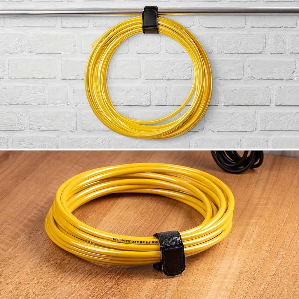 50-Pack Reusable Cable Management Straps – Adjustable Hook & Loop Cable Ties