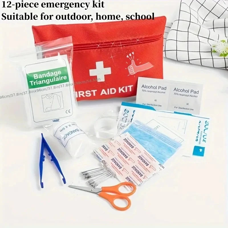 Compact Emergency First Aid Kit – Portable Medical Safety Kit for Car, Home, Travel & Outdoor Use