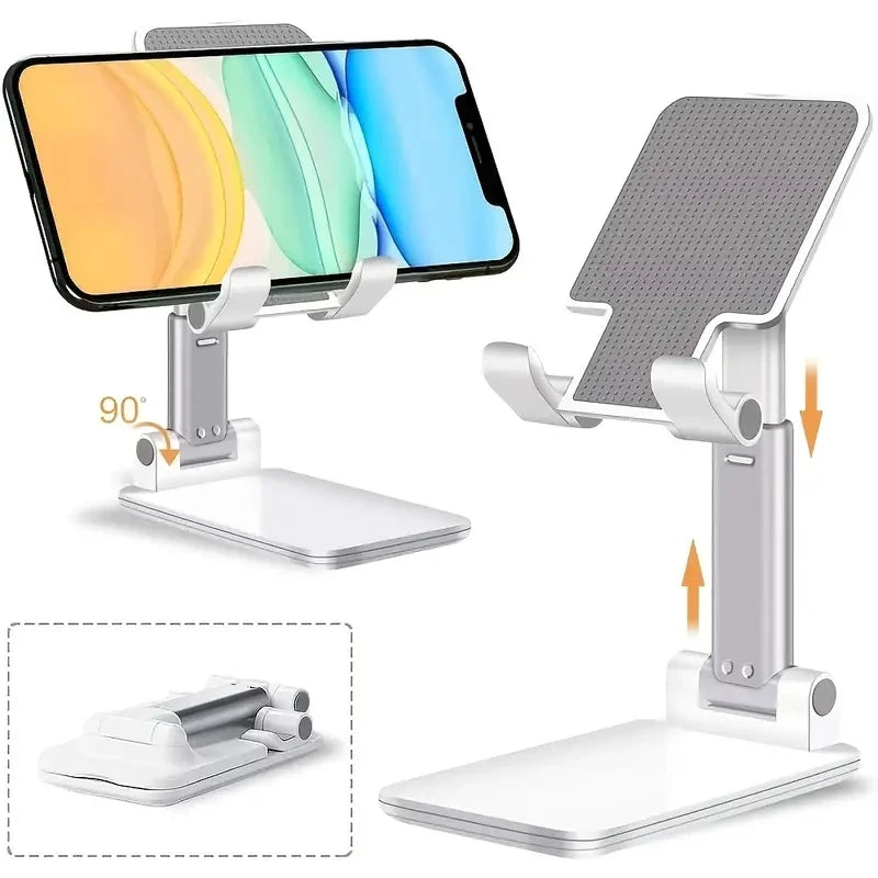 Adjustable Foldable Phone & Tablet Stand – Universal Desktop Holder for iPhone, Android & iPad