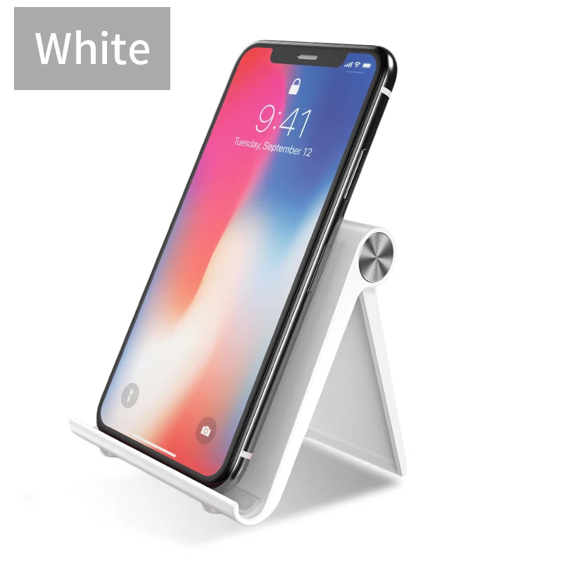 Portable Adjustable Phone Holder Stand for Desk – Foldable Tablet Mount with 0-100° Angle, Anti-Slip Silicone for iPhone 14/13/12 & All Smartphones
