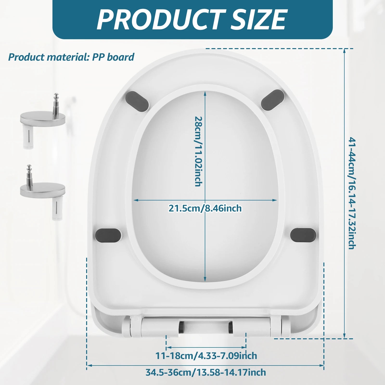 Luxury Soft-Close Toilet Seat – Quick-Release Oval, U-Shape & V-Shape
