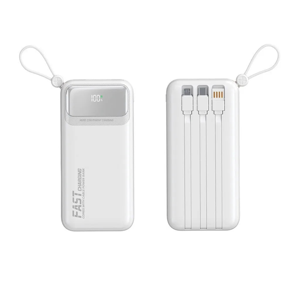 120W Super Fast Charging Power Bank 30000mAh 50000mAh – Portable Slim PD 120W Powerbank with Built-in Cables