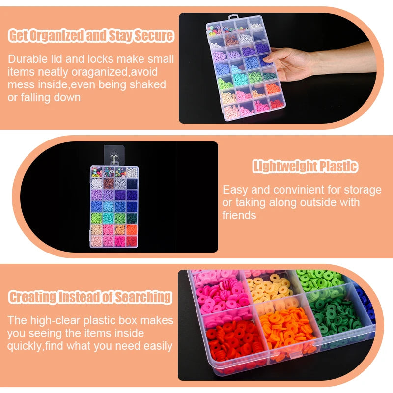 Clear Jewelry & Bead Organizer Box