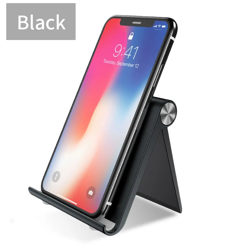 Portable Adjustable Phone Holder Stand for Desk – Foldable Tablet Mount with 0-100° Angle, Anti-Slip Silicone for iPhone 14/13/12 & All Smartphones