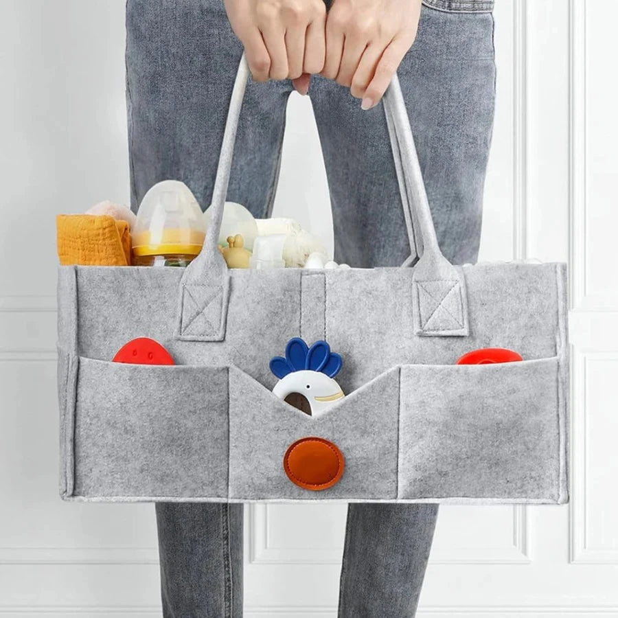 Felt Diaper Caddy Organizer – Large Capacity