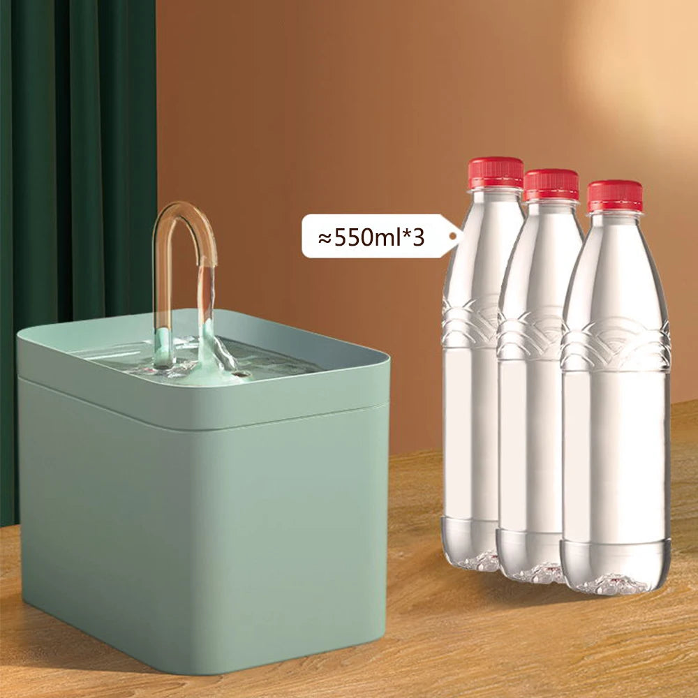 PureFlow™ Ultra-Quiet Pet Water Fountain - 1.5L Automatic Water Dispenser