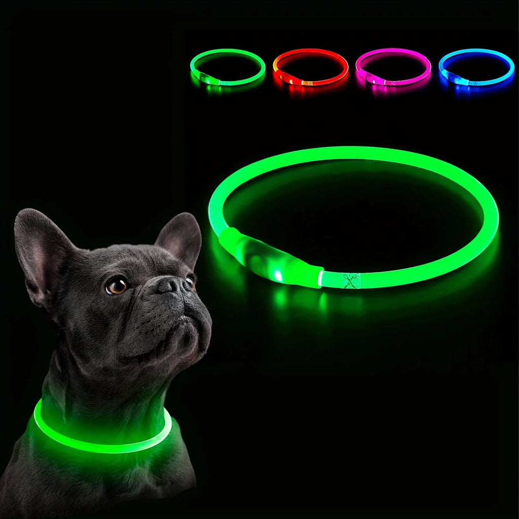 GlowGuard™ USB Rechargeable LED Dog Safety Collar