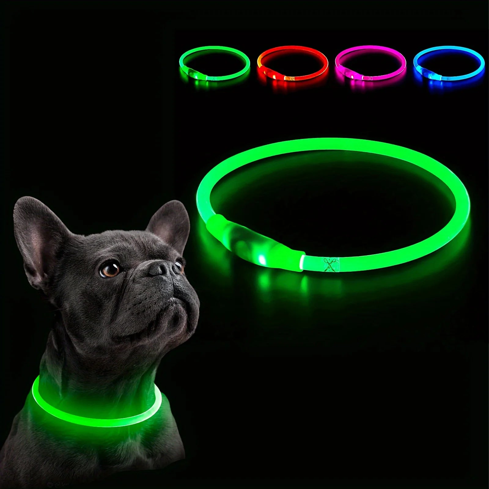 GlowGuard™ USB Rechargeable LED Dog Safety Collar