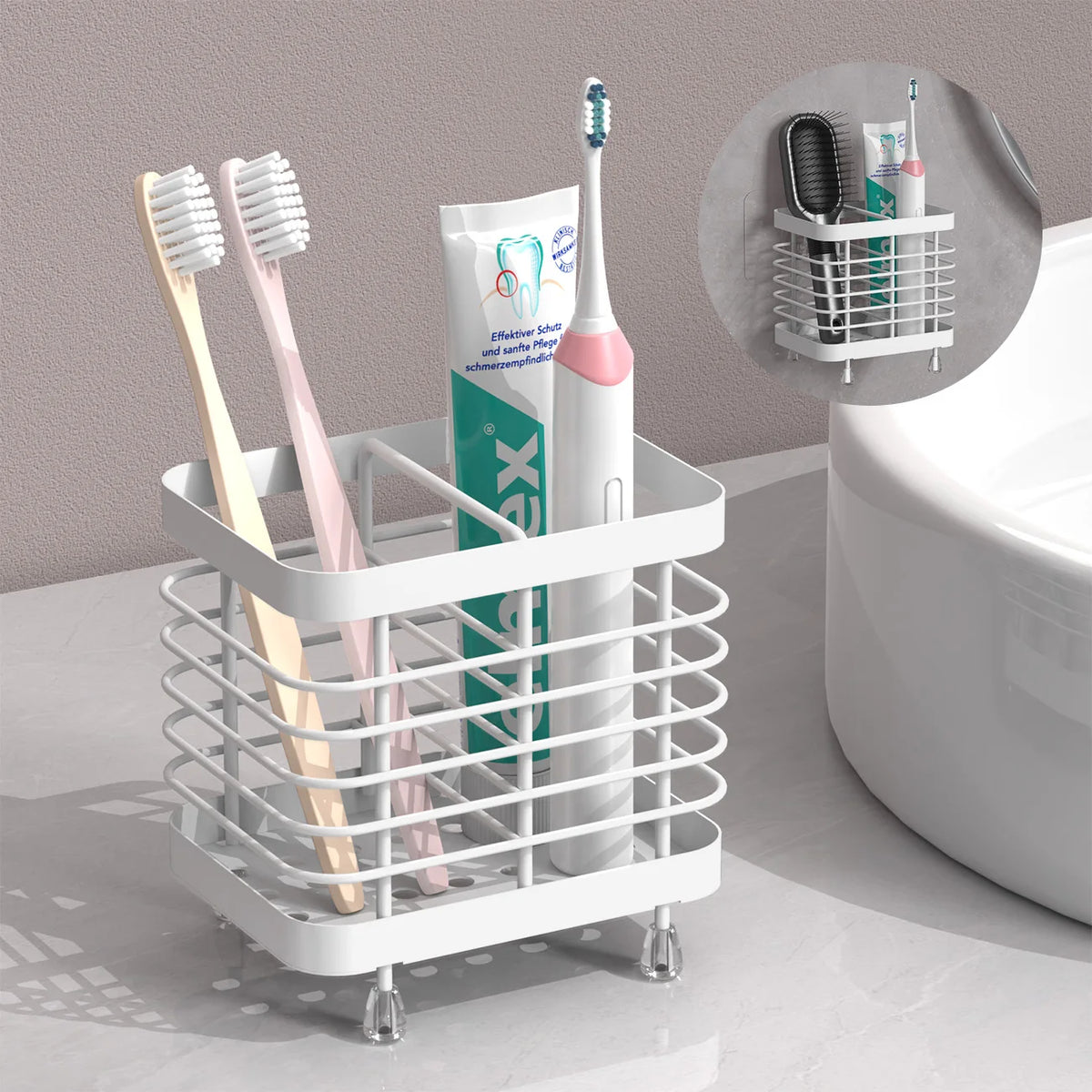 Stainless Steel Toothbrush Holder