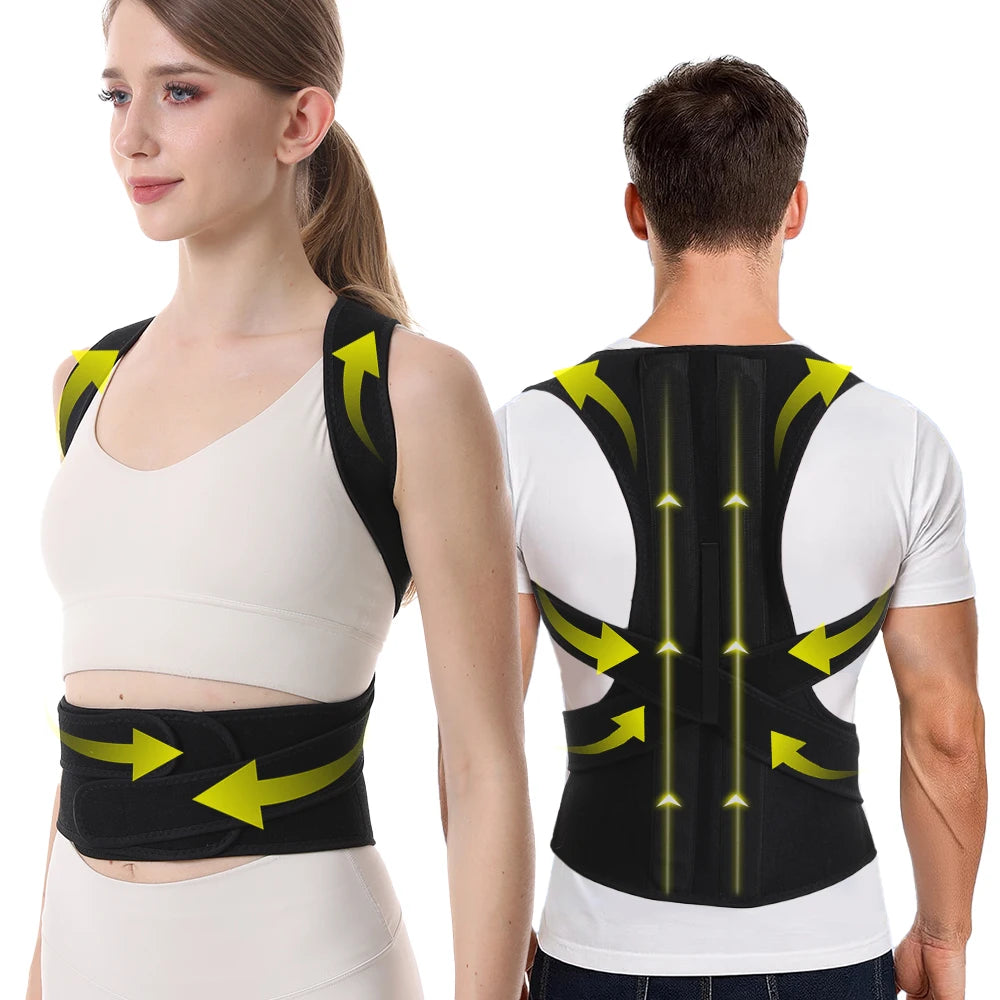Posture Corrector Back Brace – Adjustable Support for Men & Women, Scoliosis, Hunchback & Thoracic Spine Relief