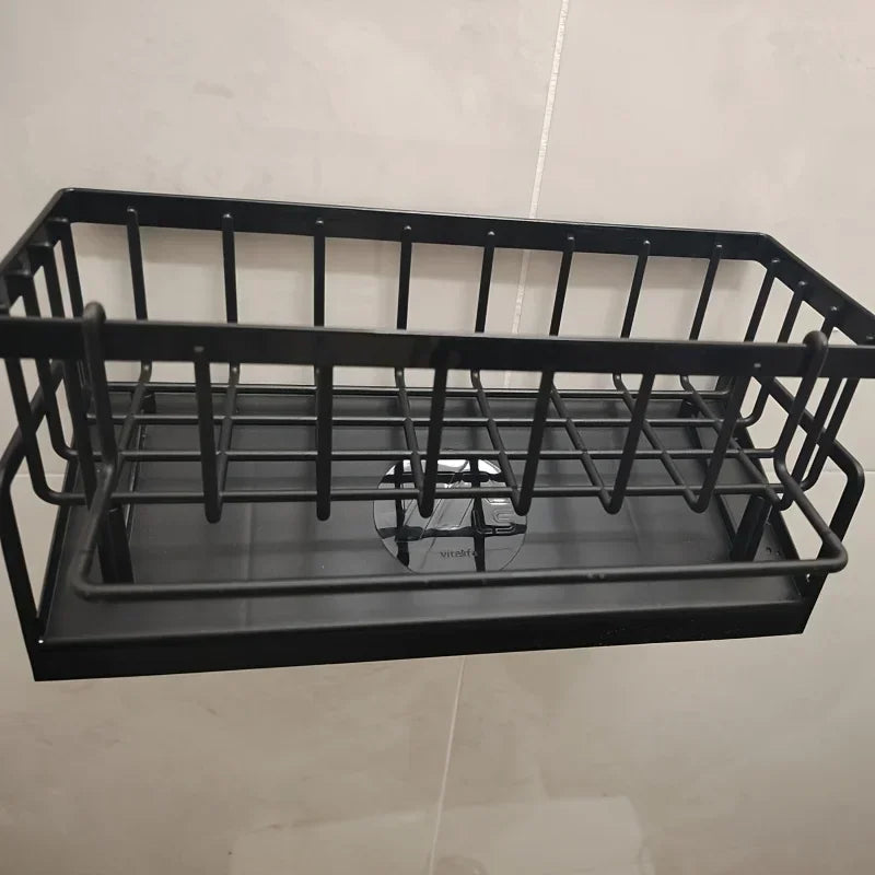 Drill-Free Sink Organizer | Sponge & Soap Holder Rack