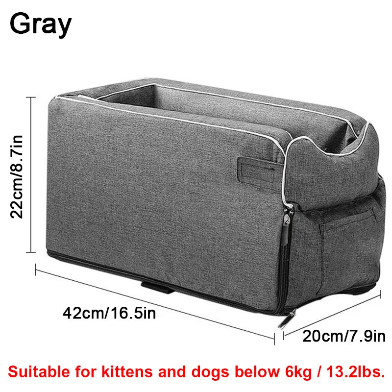 Premium Pet Car Booster Seat – Portable Travel Bed & Safety Carrier for Small Dogs & Cats