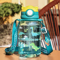 Kids Water Bottle with Straw & Handle - Cute Portable Sippy Cup for Toddlers & Children