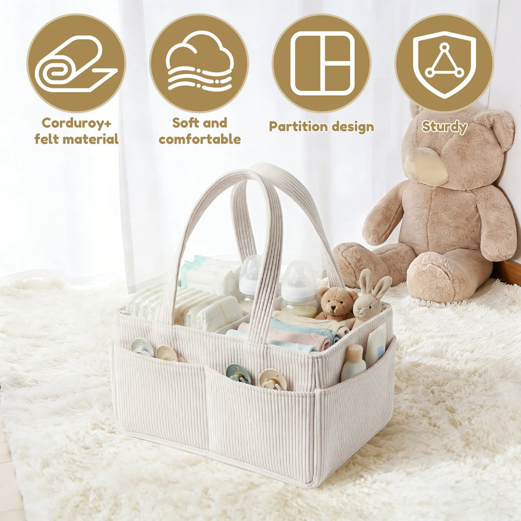 Baby Diaper Caddy Organizer with Handle