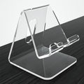 Transparent Acrylic Phone Stand Holder – Clear Adjustable Desktop Smartphone Stand for Desk, Video Calls & Hands-Free Viewing