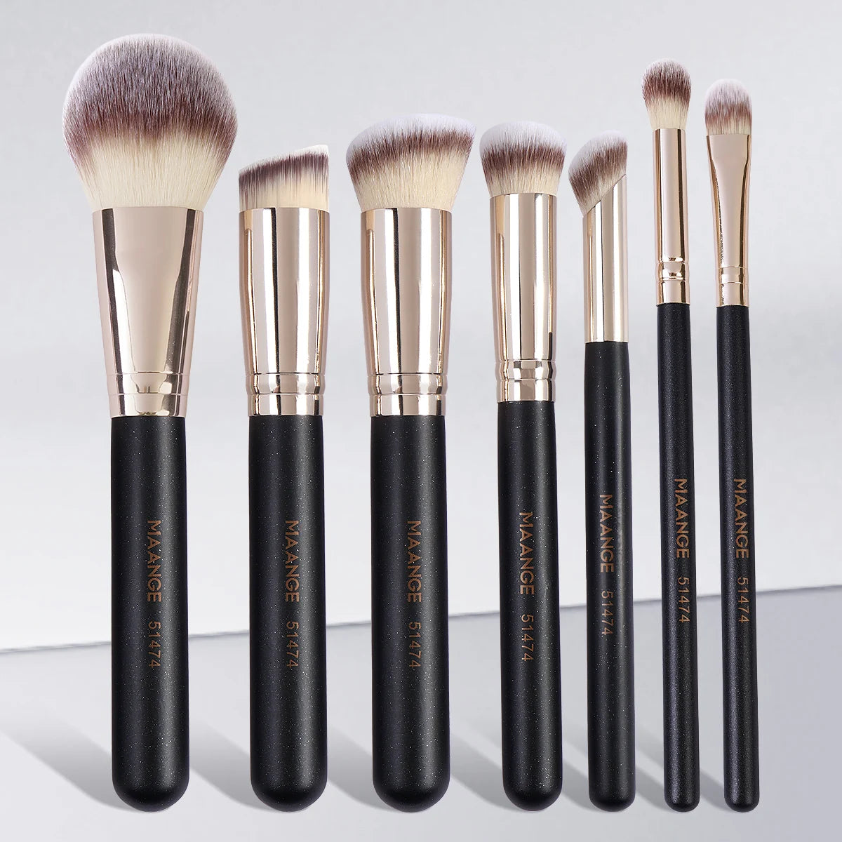 MAANGE 7Pcs Professional Makeup Brush Set – Soft Bristles Foundation, Powder, Concealer, Blush & Blending Brushes for Flawless Makeup