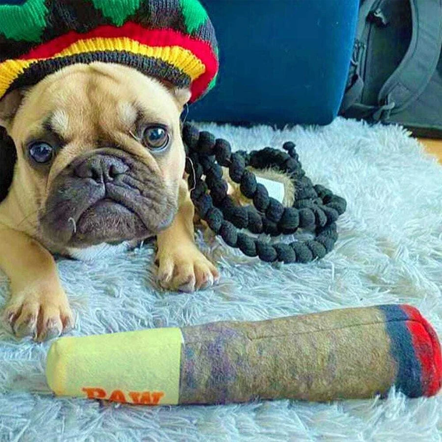 CloudRest™ Squeaky Cigar Plush Toy For Small & Medium Dogs