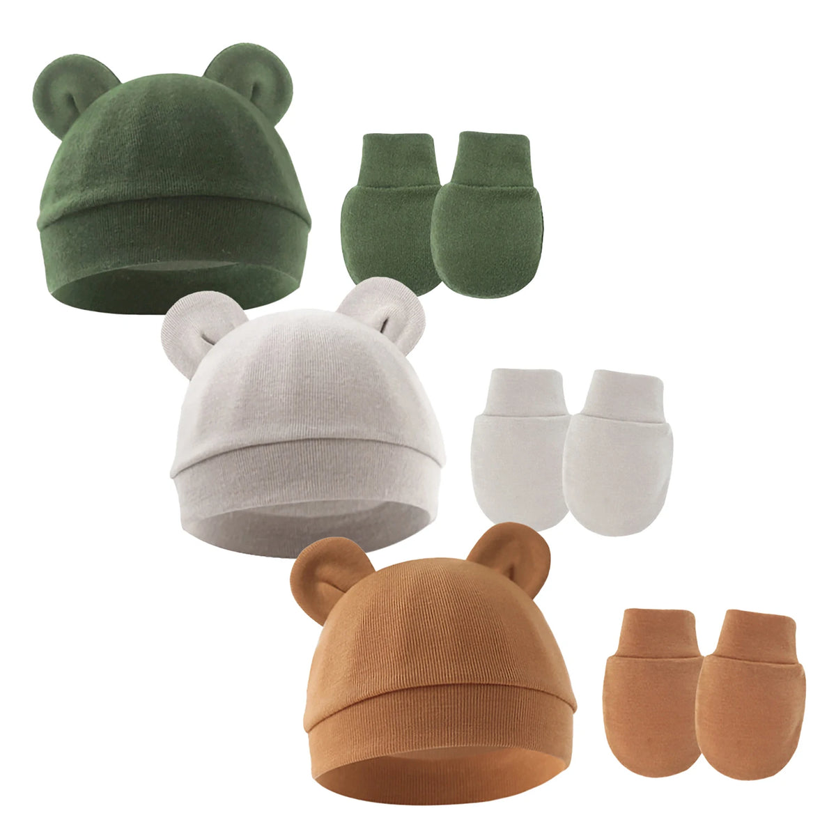 Cute Bear Ears Baby Beanie Hat – Soft Cotton Infant Cap 0-12 Months