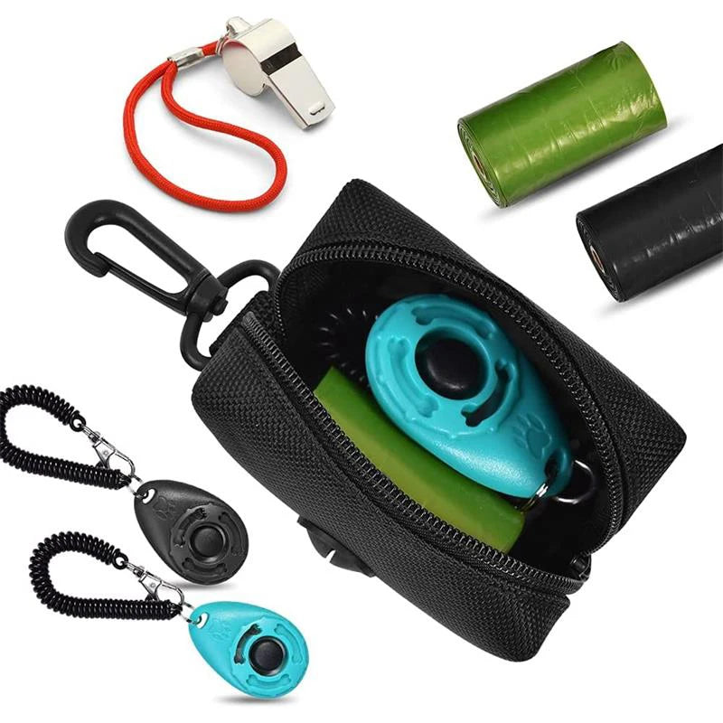 Premium Dog Poop Bag Holder with Leash Attachment