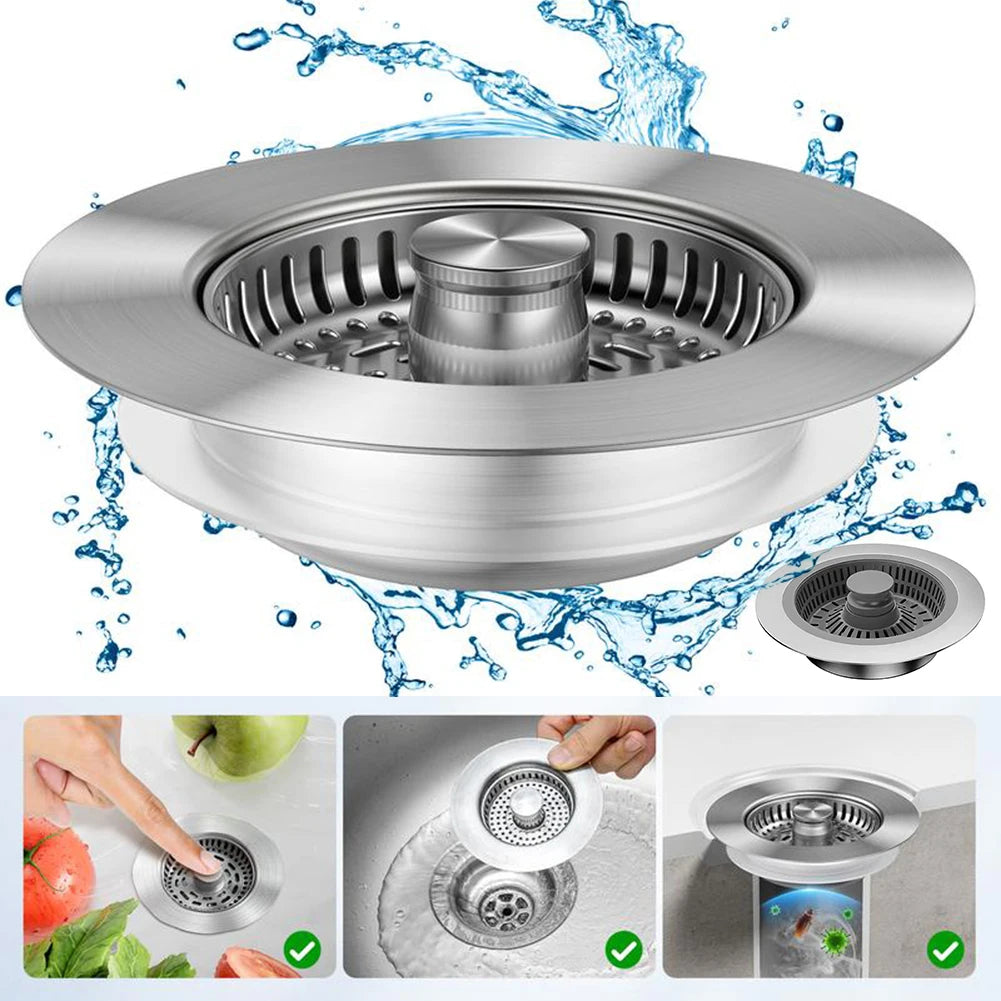Stainless Steel Pop-Up Sink Strainer