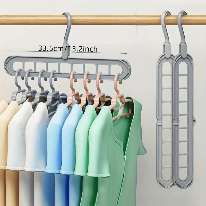 3-Pack 9-Hole Space Saving Hangers