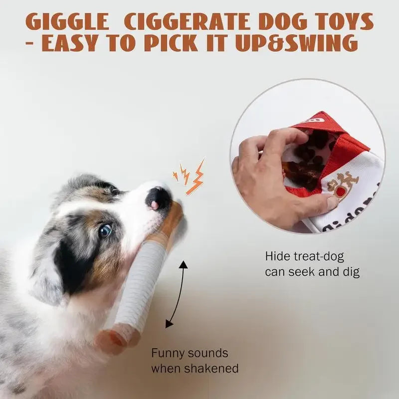 CloudRest™ Funny Interactive Plush Cigarette Dog Toy