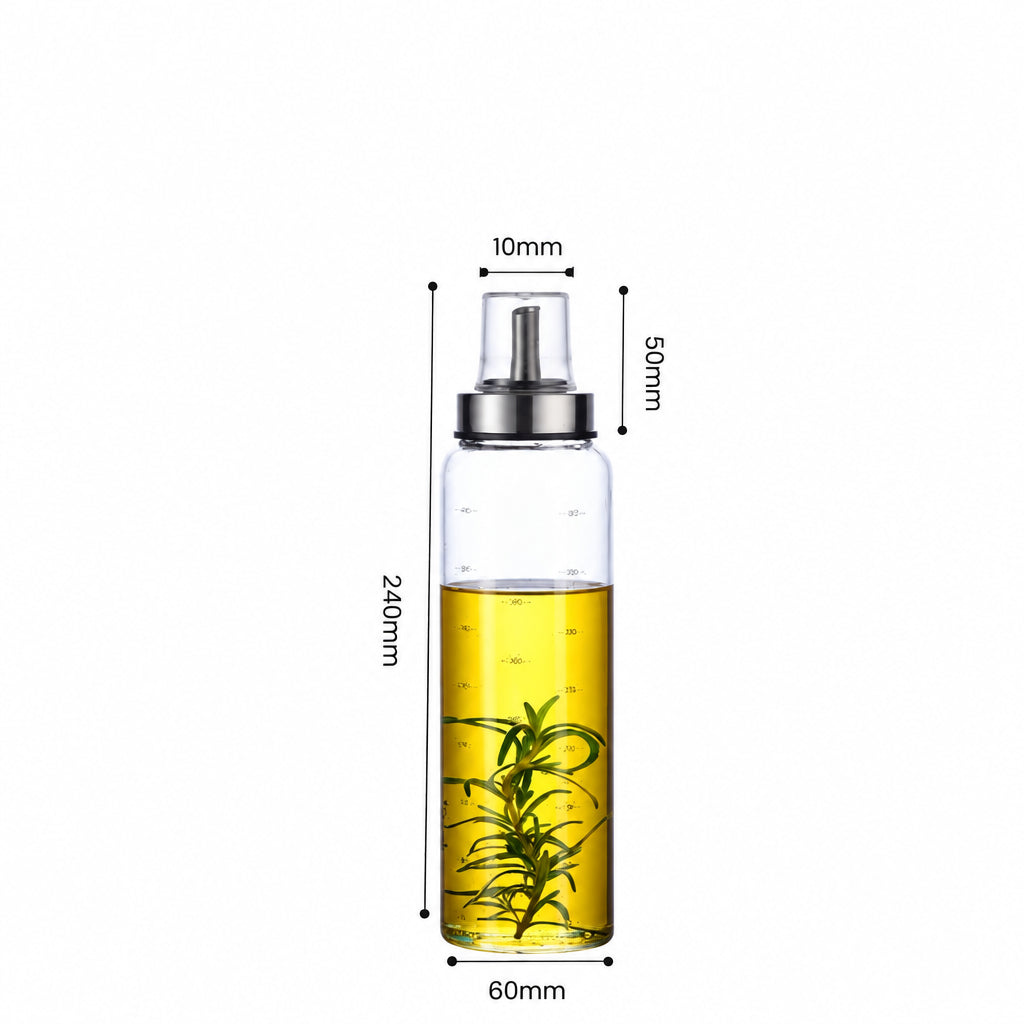 Glass Oil & Vinegar Dispenser Bottles – Leak-Proof Pourers for Cooking Oil, Sauce & Seasoning (Multiple Sizes)