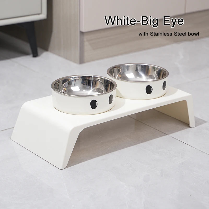 Elevated Pet Feeder with Double Stainless Steel Bowls