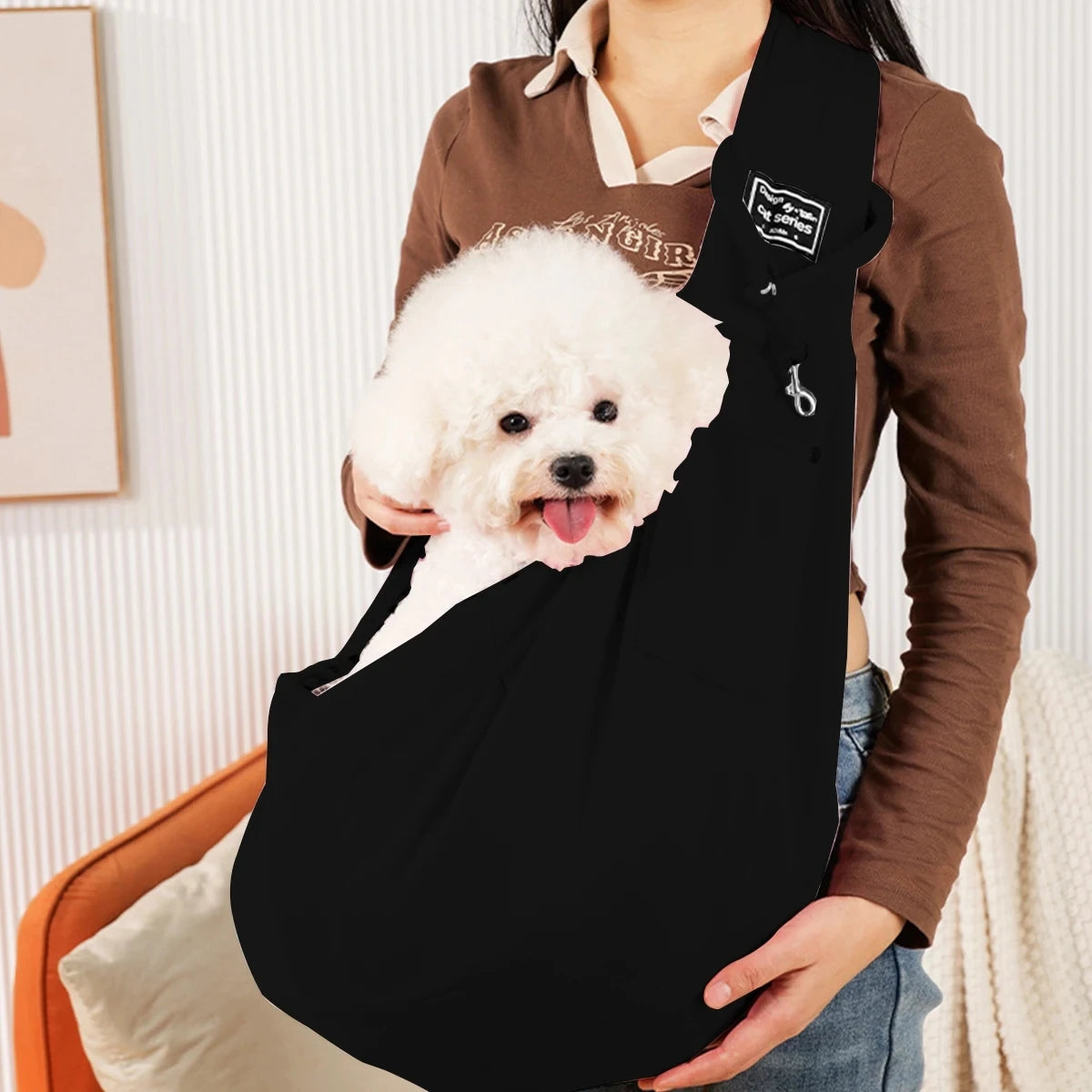 Luxury Pet Sling Carrier | Comfortable Shoulder Travel Bag for Small Dogs, Puppies & Cats